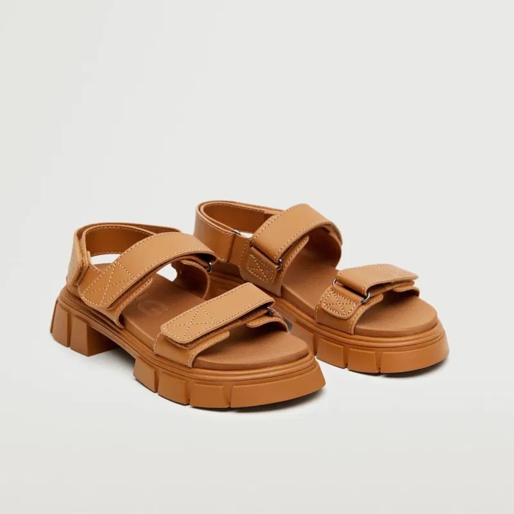 Mango Chunky Tan Women's Sandals - Picture 1 of 5